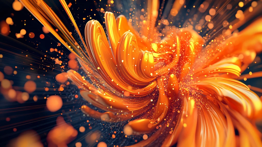 抽象花朵绚丽炫彩背景