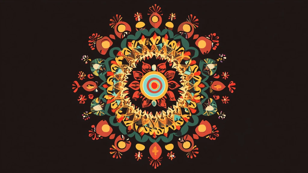 民族风圆形底纹