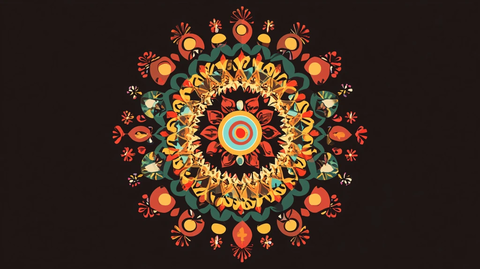 民族风圆形底纹