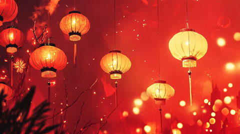 喜庆场景灯笼密布
