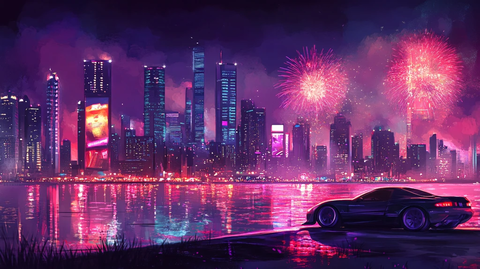 底特律插画宣传背景