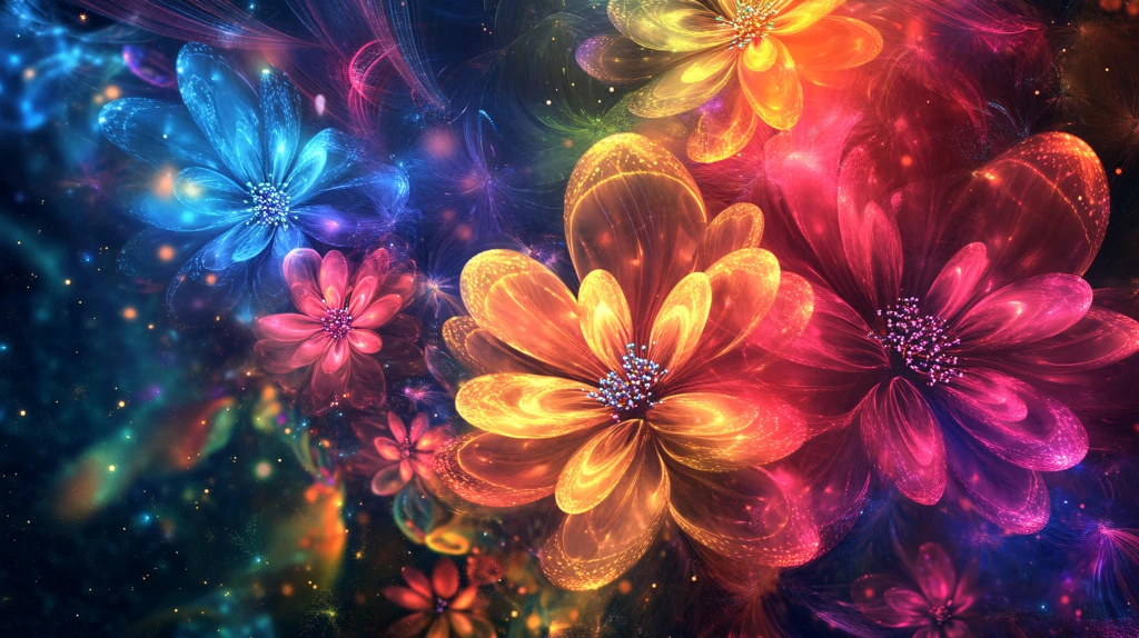 炫彩花朵壁纸