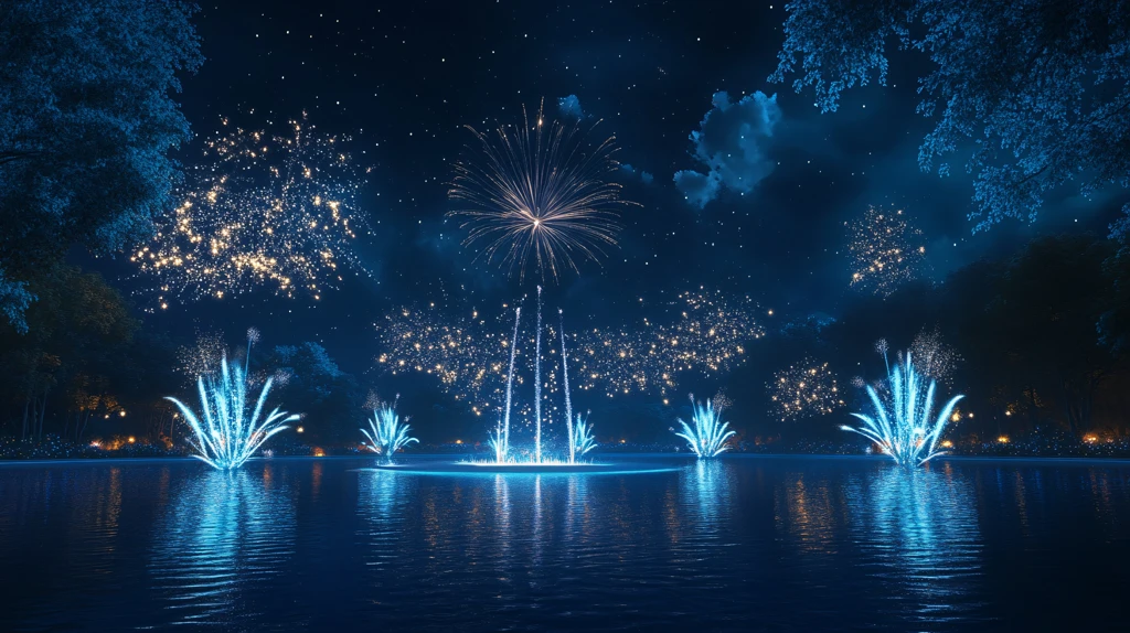 水面焰火