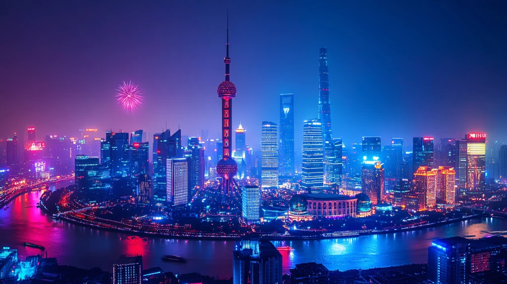 陆家嘴烟花夜景