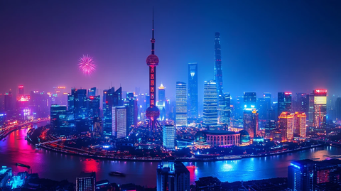 陆家嘴烟花夜景