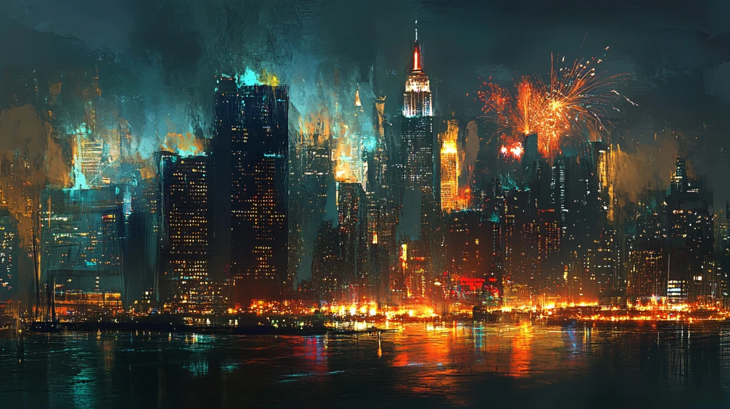 底特律插画宣传背景