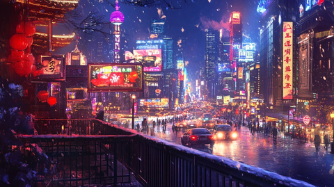 新年广场汽车广告