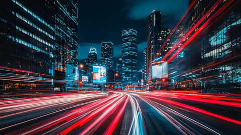 现代科技炫光城市