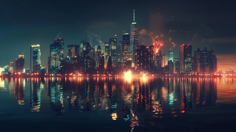 现代城市科技背景