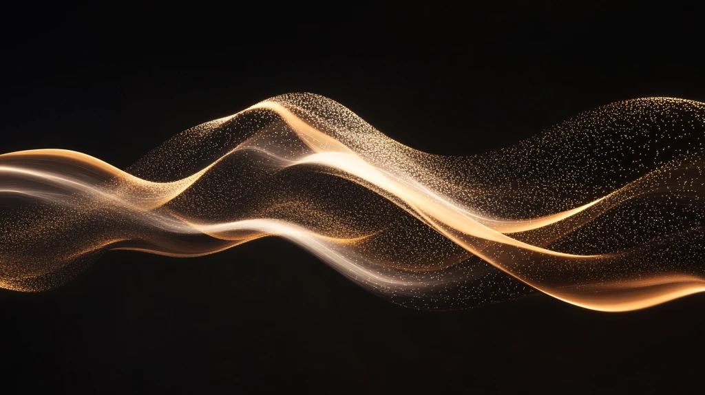 流光渐变金色炫酷飘带