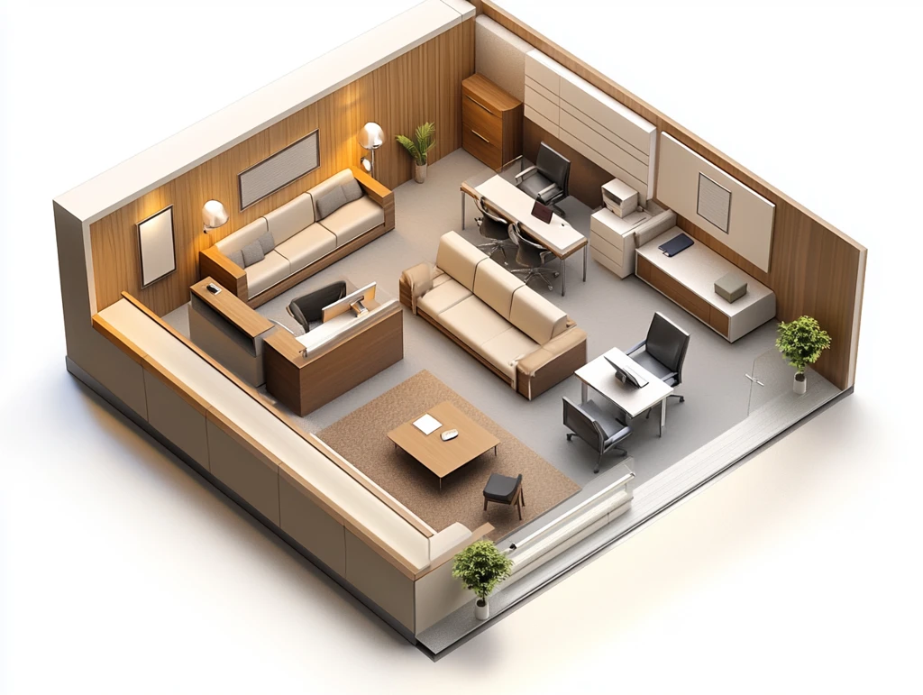 房间布局立体效果图