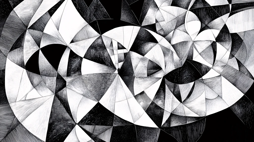 几何图形黑白壁纸