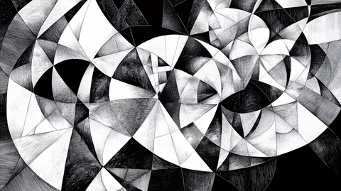几何图形黑白壁纸