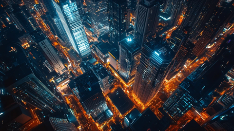 金融中心夜景全景高清