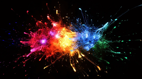 彩色粉末爆炸效果