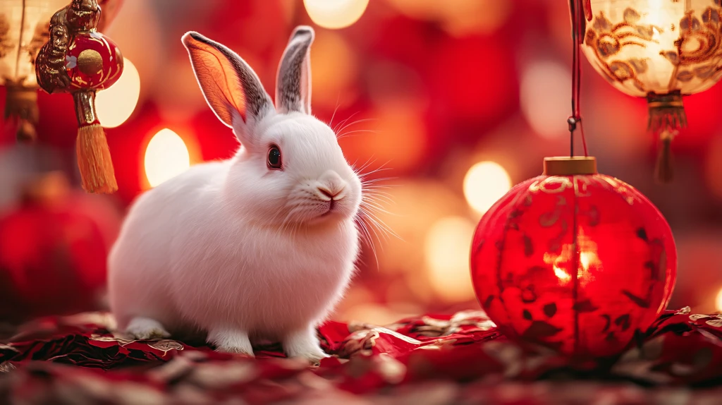 兔年红色壁纸