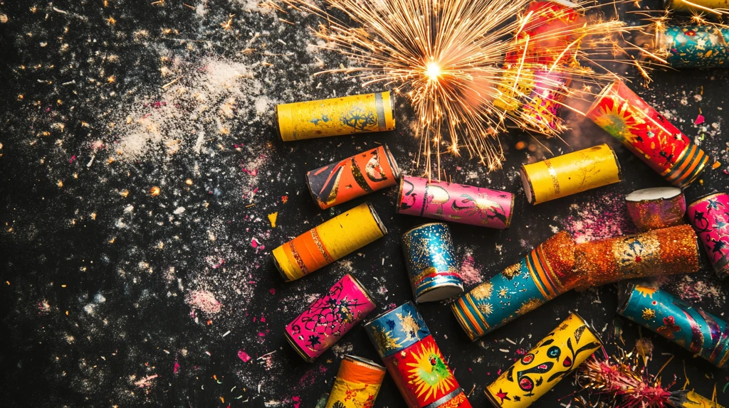 烟花闪耀迎新年