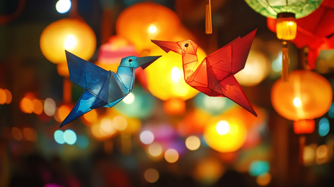 小鸟彩灯