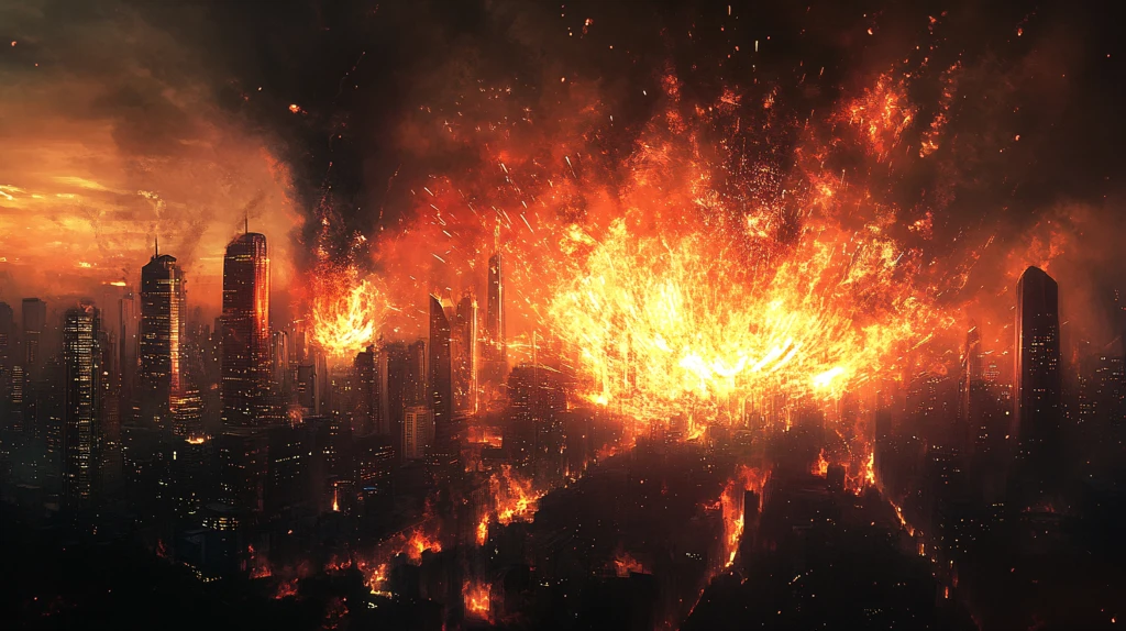 灾难片海报背景