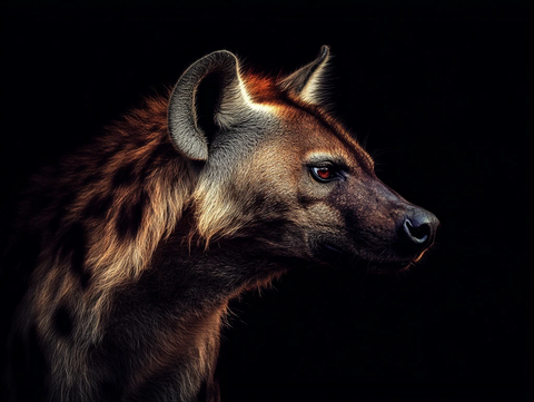 斑点鬣狗头部特写