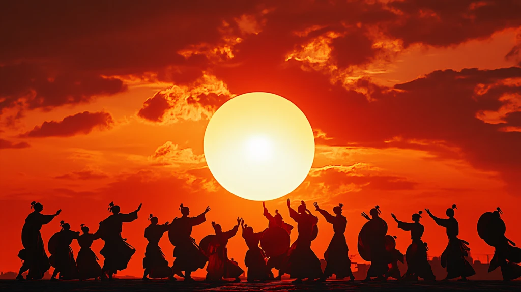 圆月下的节日庆典