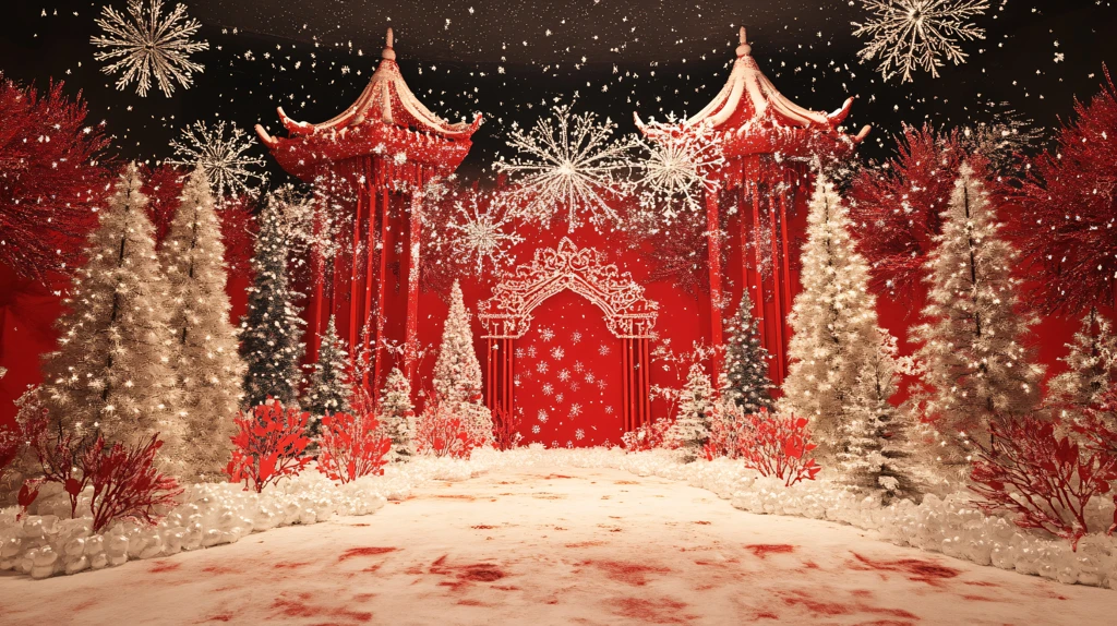 冰雪主题婚礼留影区