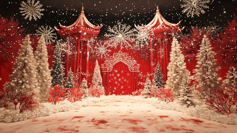 冰雪主题婚礼留影区