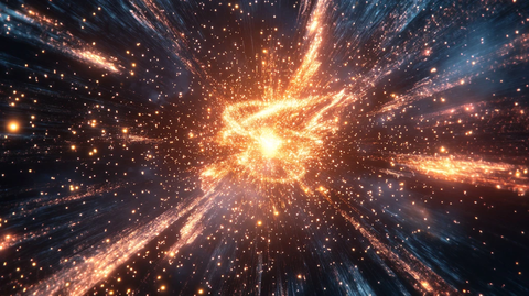 璀璨星光抽象背景烟火