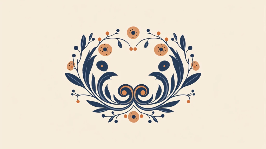 美式卷草花图案