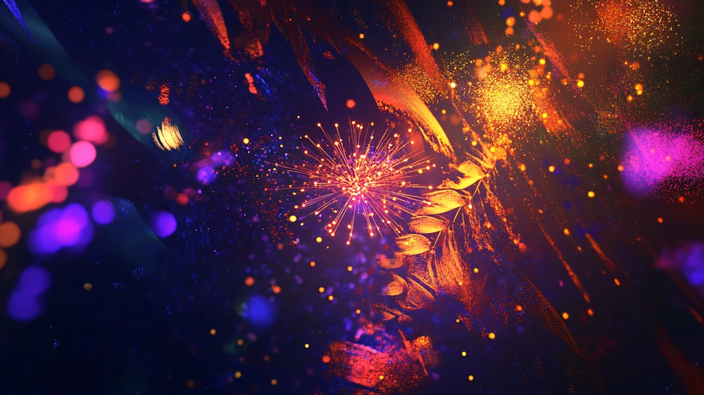 年会背景光效花