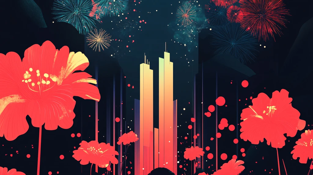 节日海报插画背景图