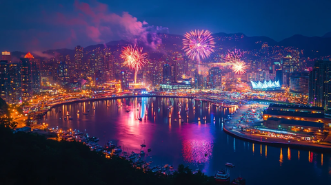 维多利亚港烟花