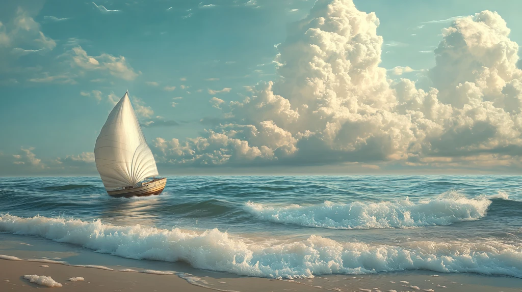 一帆风顺大海图片素材