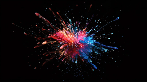 彩色粉末爆炸效果
