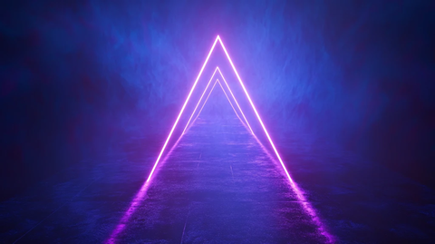 流光溢彩的霓虹灯走廊