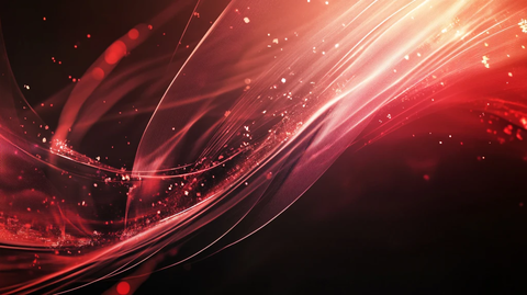 红色动感飘带科技背景