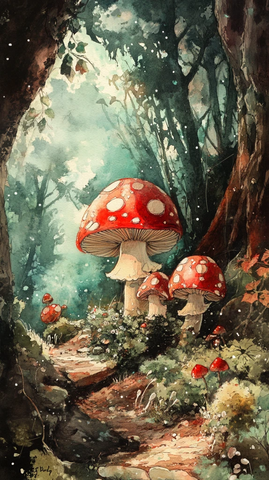 蘑菇屋插画