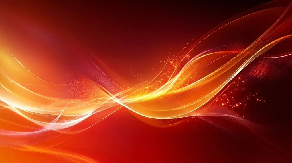 红色动感飘带科技背景