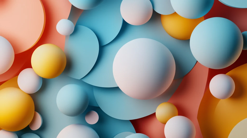 彩色圆球背景素材