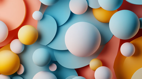 彩色圆球背景素材