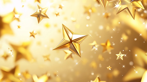 金色星星金属色背景墙