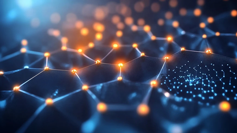 橙色科技信息网络光线