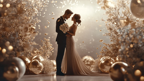 金色泡沫婚礼