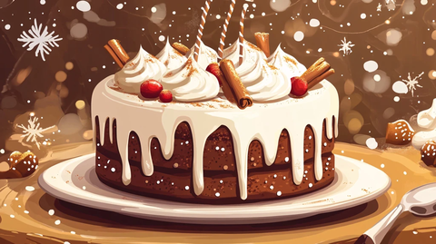 蛋糕插画卡通插画