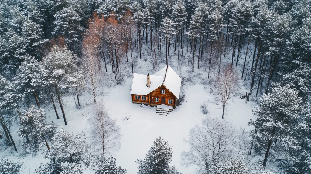 冬季森林民居