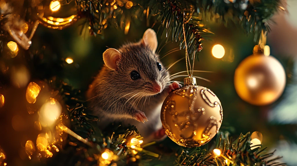 鼠年圣诞树装饰