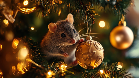 鼠年圣诞树装饰