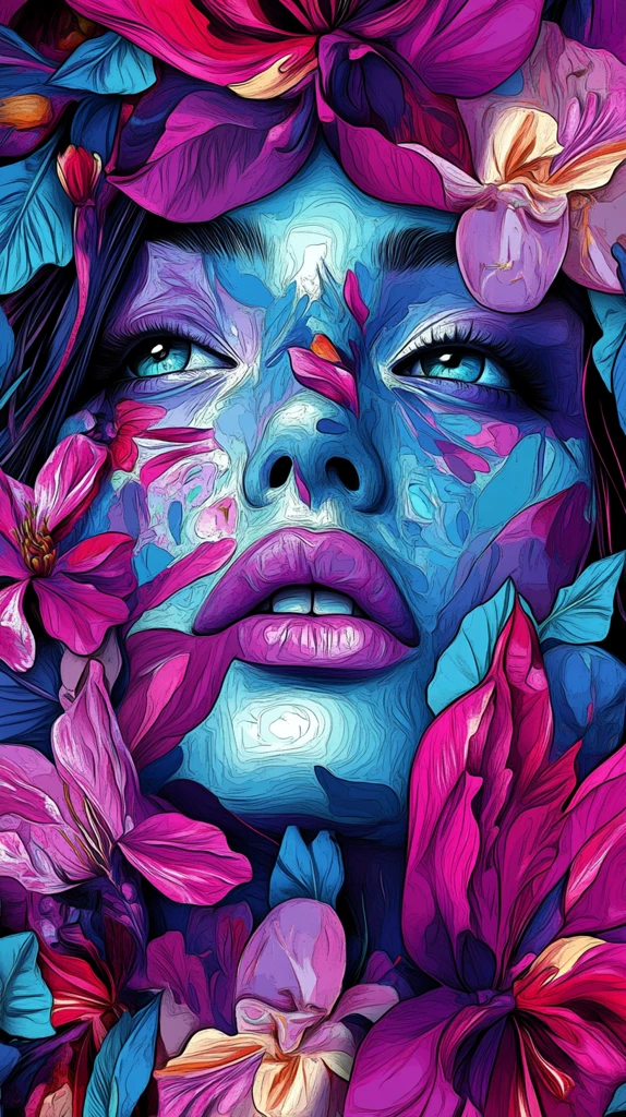 面部美容美容壁画