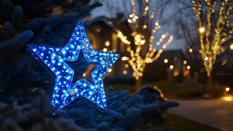 蓝色星星灯