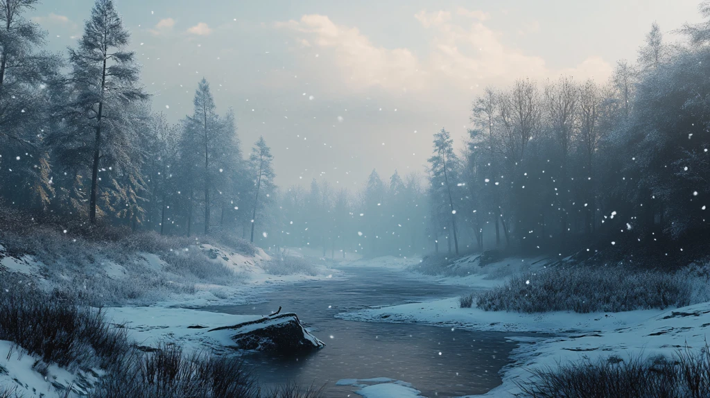 电脑装饰画不冻河